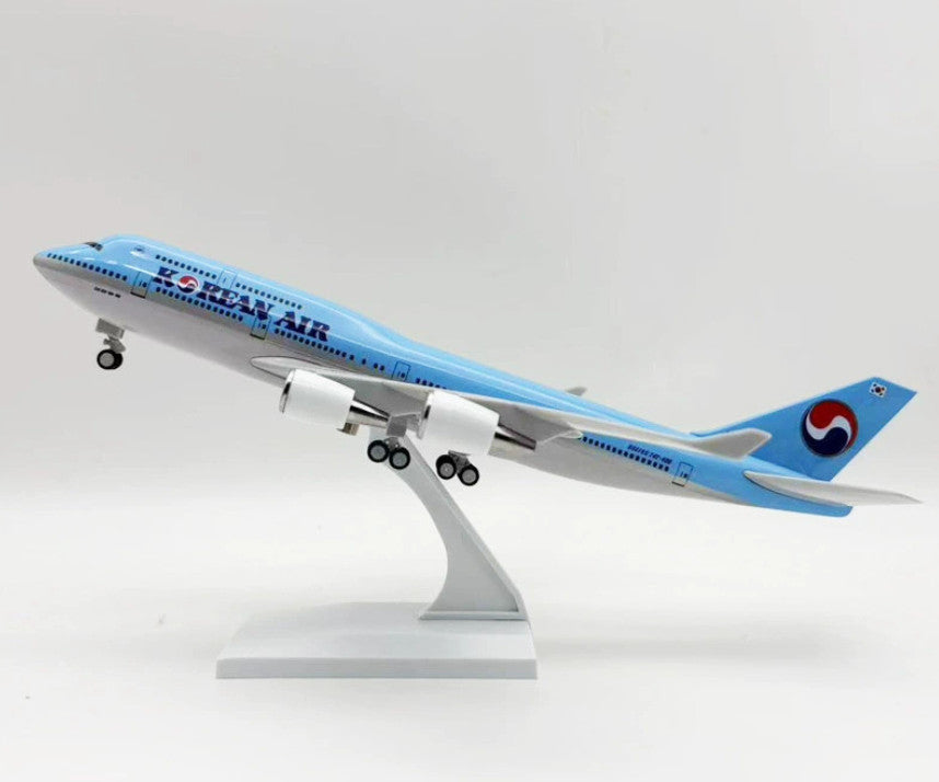 30CM KOREAN BOEING 747-400 Passenger Airplane Landing Gear Resin Aircraft Model