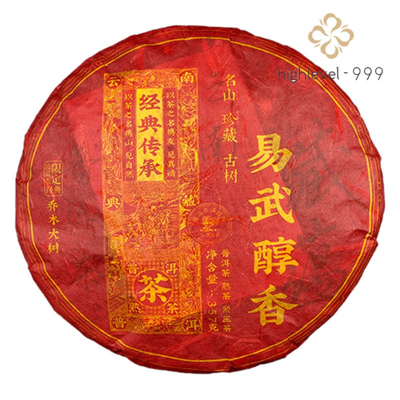 357g Yunnan 2019 Yi Wu Mellow Aroma Ancient Tree Pu'er Tea Ripe Tea Cake