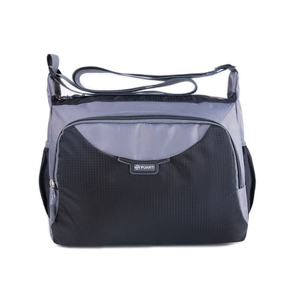 Crossbody Bag Shoulder Purse Nylon Multilayer Travel Handbag 32*11*24 CM Purple