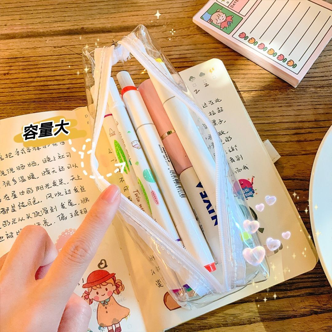 Travel Transparent Makeup Bag Toiletry Case Clear Pencil Organizer Pouch Plastic