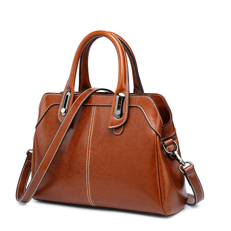 100% Genuine Leather Women's Handbags Sling Shoulder Bag Satchel Tote Bag