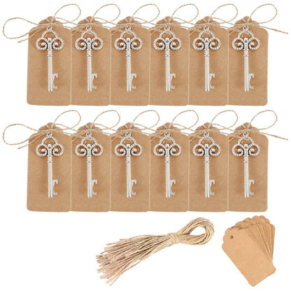 Key Bottle Opener Keychain 50Pcs Metal Kraft Wine Beer Wedding Favors Gift 6.8cm