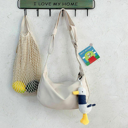 solid color canvas bag women's version student One Shoulder Messenger Bag