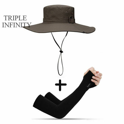 Bucket Hat Cowboy Summer Fishing Hiking Beach Waterproof Sun-proof Anti-UV Cap