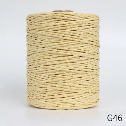 Hand Knitting Yarns 280-300M Natural Raffia Straw Colorful Crochet Threads Rolls