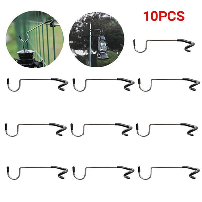 Stainless Steel Light Stand Holder Hooks Portable Tent Pole Lamp Hanger Hunting