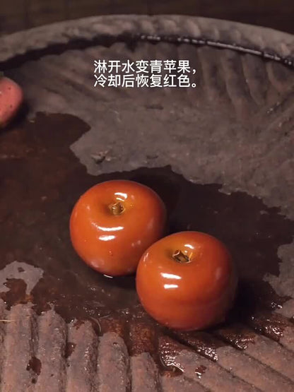 Color Change Tea Pet Apple Design Purple Clay Yixing Zisha Tea Play Small China