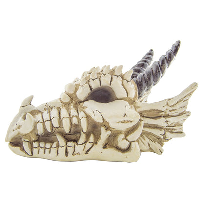 Snarling Magical Dragon Skull Creepy Coin Piggy Bank Polyresin Stash Storage Box
