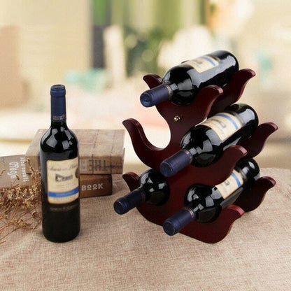 Bottle Holder Home Decoration 1Pc Wooden Red Wine Holder Mount Bar Display Shelf