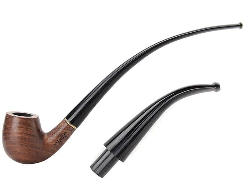 2 in 1 Wooden Rosewood Smoking Pipe 9mm Filter Wood Tobacco Tube Pipes Men Gifts