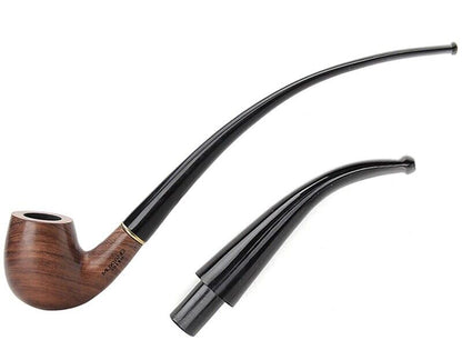 2 in 1 Wooden Rosewood Smoking Pipe 9mm Filter Wood Tobacco Tube Pipes Men Gifts
