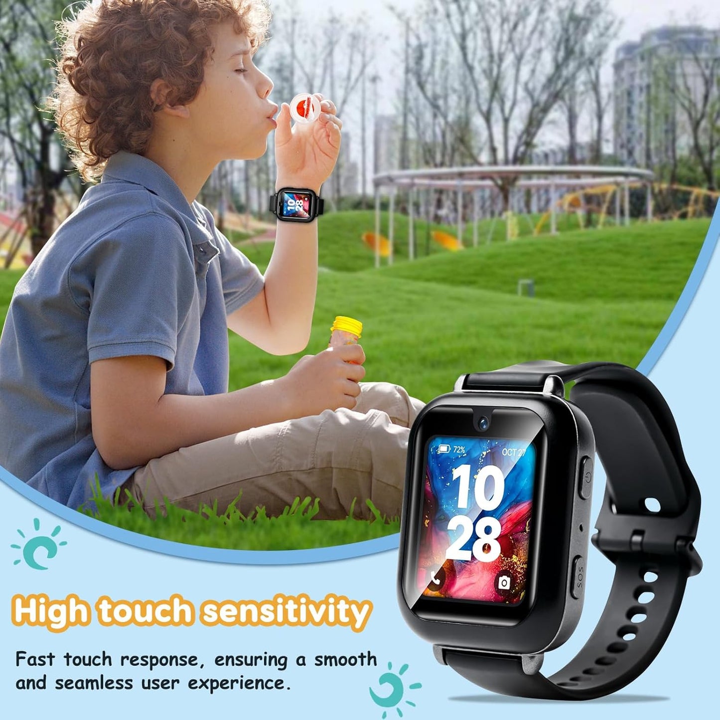 for Bark Watch Screen Protector, [2 Pack] Tempered Glass Screen Protector Overal