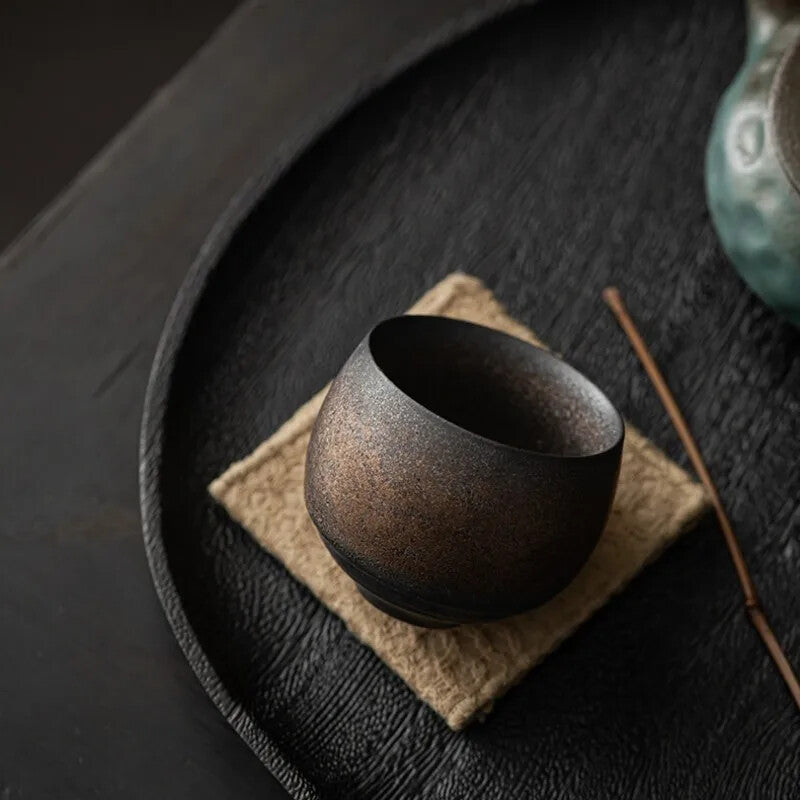 Handmade Rough Ceramic Teacup Kung Fu Teaware Accessories Stoneware Tea Cup