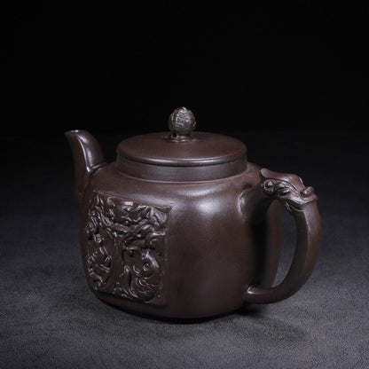 Chinese Yixing Zisha Clay Handmade Exquisite Teapot （鱼跃龙门 底款：邵景南）