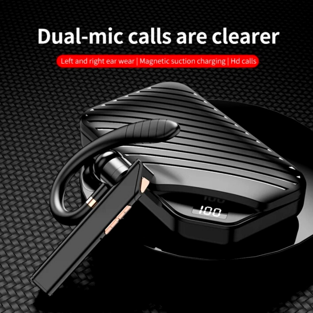 Wireless Bluetooth 5.1 Earpiece Noise Cancelling Driving Trucker Headset Earbuds