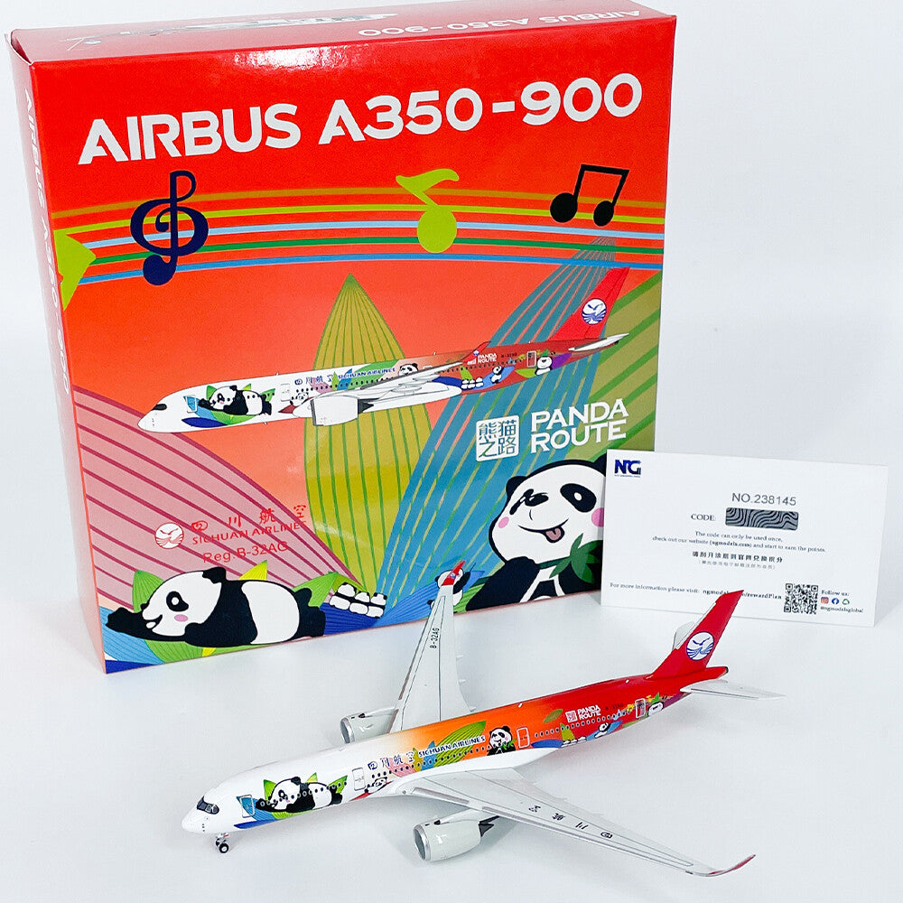 1:400 NGmodels SICHUAN AIRLINES AIRBUS A350-900 B-32AG Airplane Diecast Model