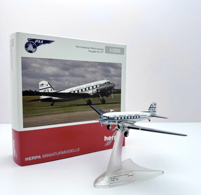 1:200 Herpa PAN AM Douglas DC-3 Aircraft Plane Diecast Aircraft Model Collection