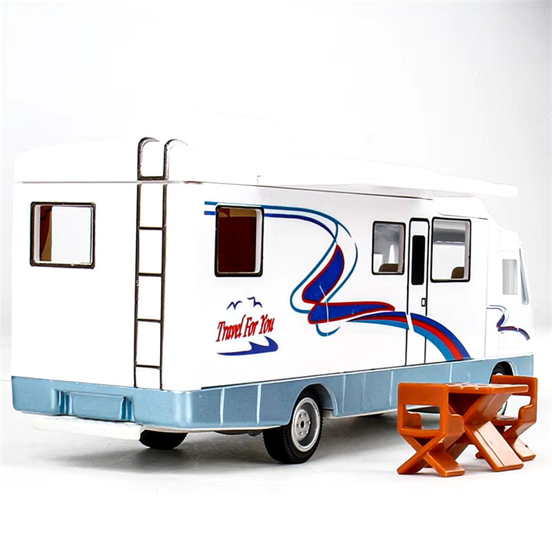 1:30 Diecast Luxury RV Recreational Vehicle Car Model Metal Camper Van Motorhome