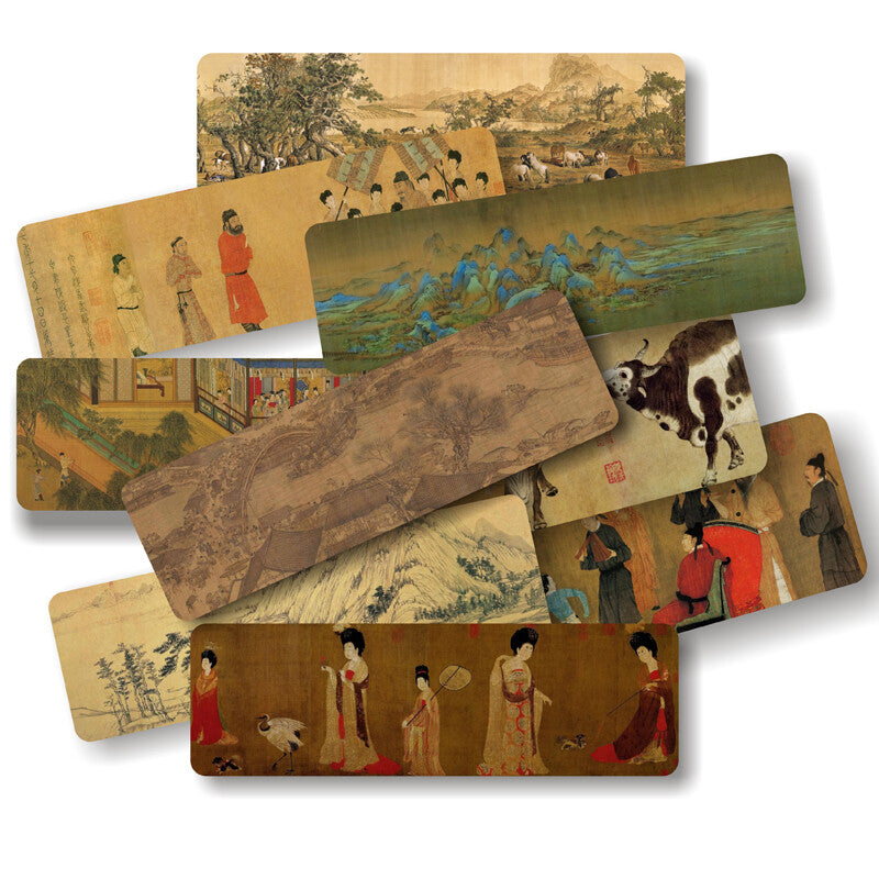Chinese Bookmarks 中国传世十大名画纸质书签 经典国画洛神赋千里江山图故宫名画古风文创礼物中国风