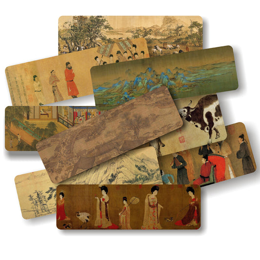 Chinese Bookmarks 中国传世十大名画纸质书签 经典国画洛神赋千里江山图故宫名画古风文创礼物中国风