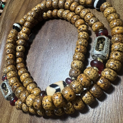 Tibetan Star and Moon Bodhi 108 Beads Full Set