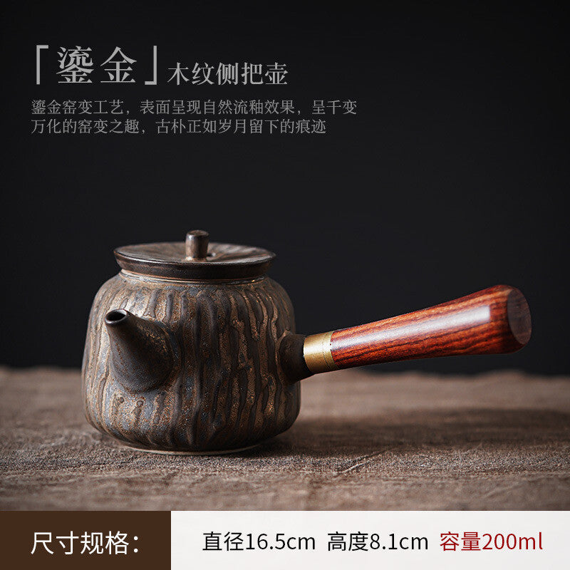 Gilded View Mountain Side Pot Tea Pot Household Single Pot Tea Set