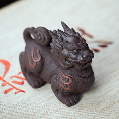 China Mascot Real Yixing Zisha Tea Pet House Warming Gift Wealth Bring Tea Play