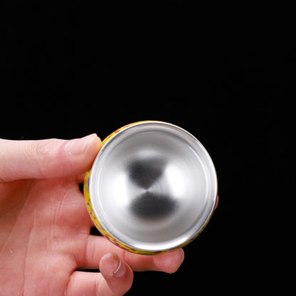 Color Enamel Craft Porcelain Pure Silver Tea Cup With Saucer On Sales 80ml New