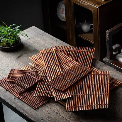 Handmade Bamboo Tera Mat|Tea Coasters|Tea Cushion|Tea Table|Tea Accessories