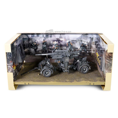 FOV 1/32 WWII German 88mm FLAK37 Anti-aircraft Gun W/Soldier Scene Finished Mode