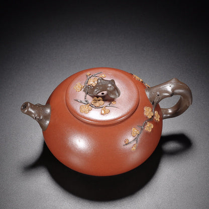 Chinese Yixing Zisha Clay Handmade Exquisite Teapot（石瓢 底款：汪寅仙）