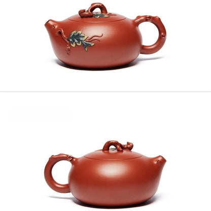 Full Handmade Tea Pot Squirrel Design Boutique Dahongpao Clay Yixing Zisha Xishi