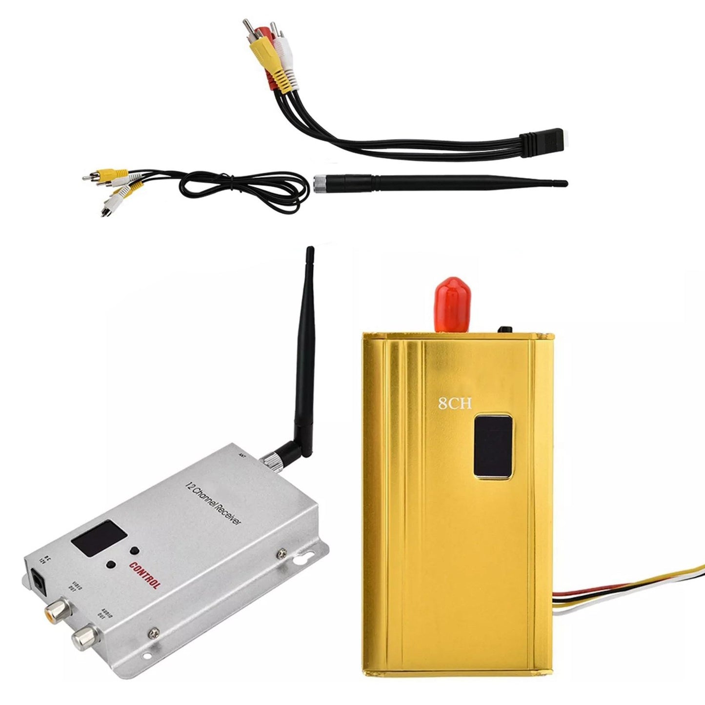 1PC Long-Range 1.2KM Wireless Audio/Video Transceiver For Surveillance System