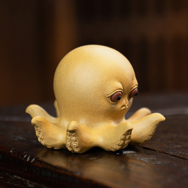 Lovely Octopus Statue Yixing Zisha Duan Clay Tea Pet Mascot Table Decoration New