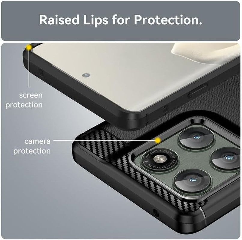For Motorola Edge 2025 Case: Shock-Absorption Flexible TPU Rubber Protective Cov