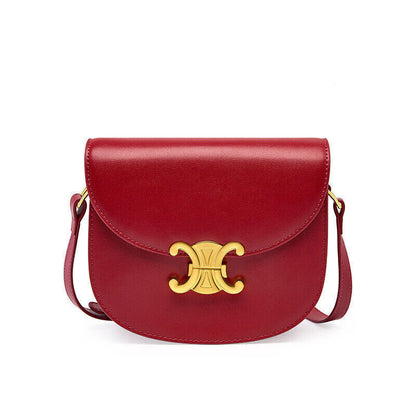 Women's real cowhide genuine leather single shoulder messenger bag purse