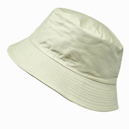 Unisex 100% Cotton Bucket Hat Boonie Hunting Fishing Outdoor Reversible Cap