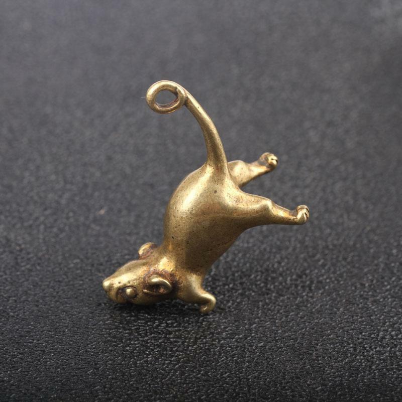 Solid Copper Delicate and Cute Mouse Keychain