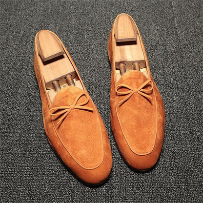 Men Gentlemen Loafers Faux Suede Low Heel Business Wedding Party Dress Shoes