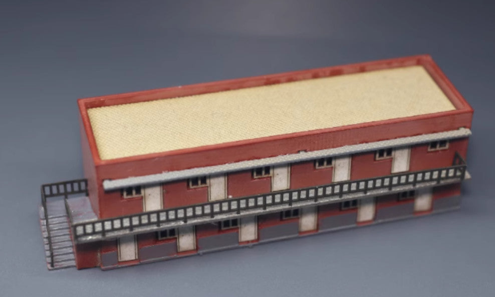 1/160 Train Station Model Scene Assemble Model Ornaments Not Colored