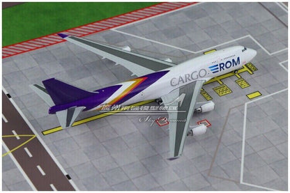 1:400 JC Wings ROM CARGO BOEING 747-400 Freighter Diecast Plane Aircraft Model