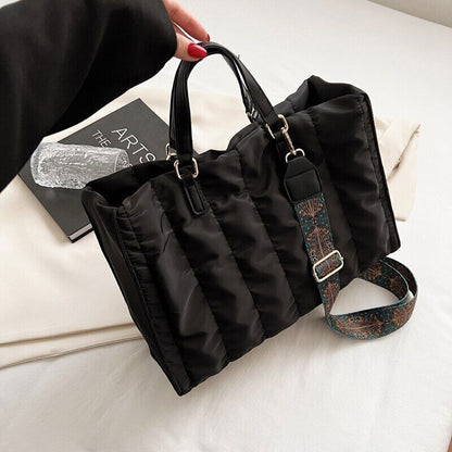Warm Down Cotton Space Bag Handbags Women Shoulder Bags Shopper Bag