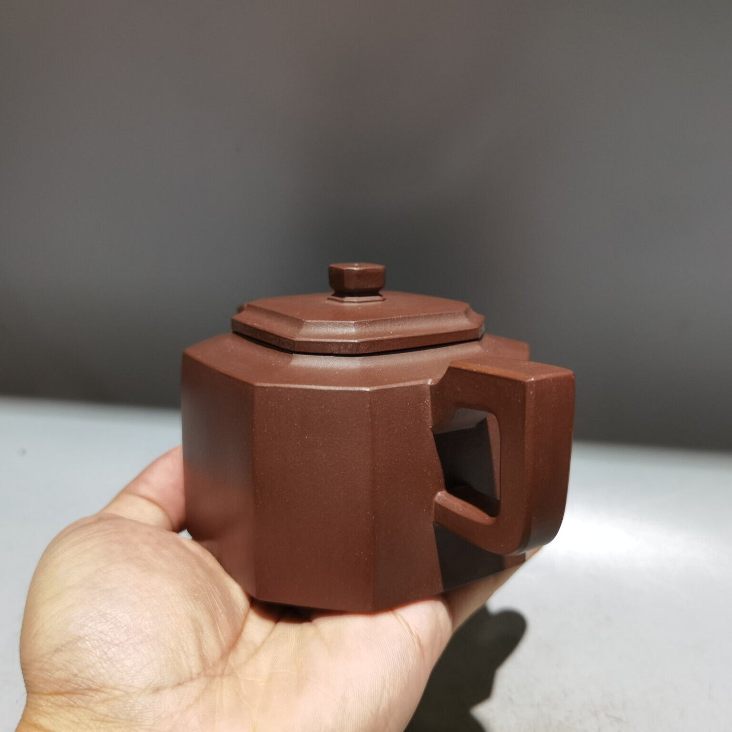 Chinese Yixing Zisha Clay Handmade Exquisite Teapot （八方壶 底款：施小马）