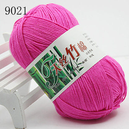 Hot Sale 50g Soft Bamboo Crochet Cotton Yarn Knitting Baby Knit Wool Yarn