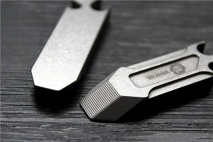 Titanium Alloy Pocket Pry Bar Crowbar EDC Camping Multi Tools Bottle Opener
