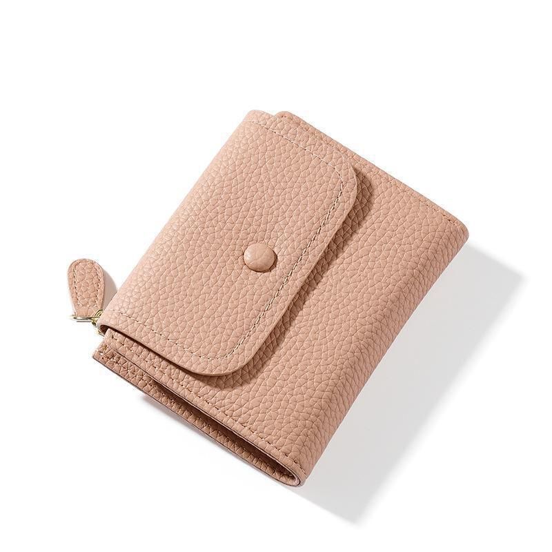 Small Synthetic Leather Wallet Mini Coin Purse Yellow Money Bags 11.5*9.3*2.7 CM