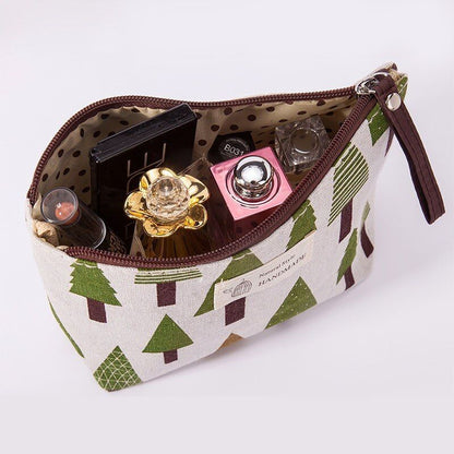 Travel Makeup Bag Organizer Plant Print Makeup Bag Wash Bag Pouch 20*8cm/21*13cm