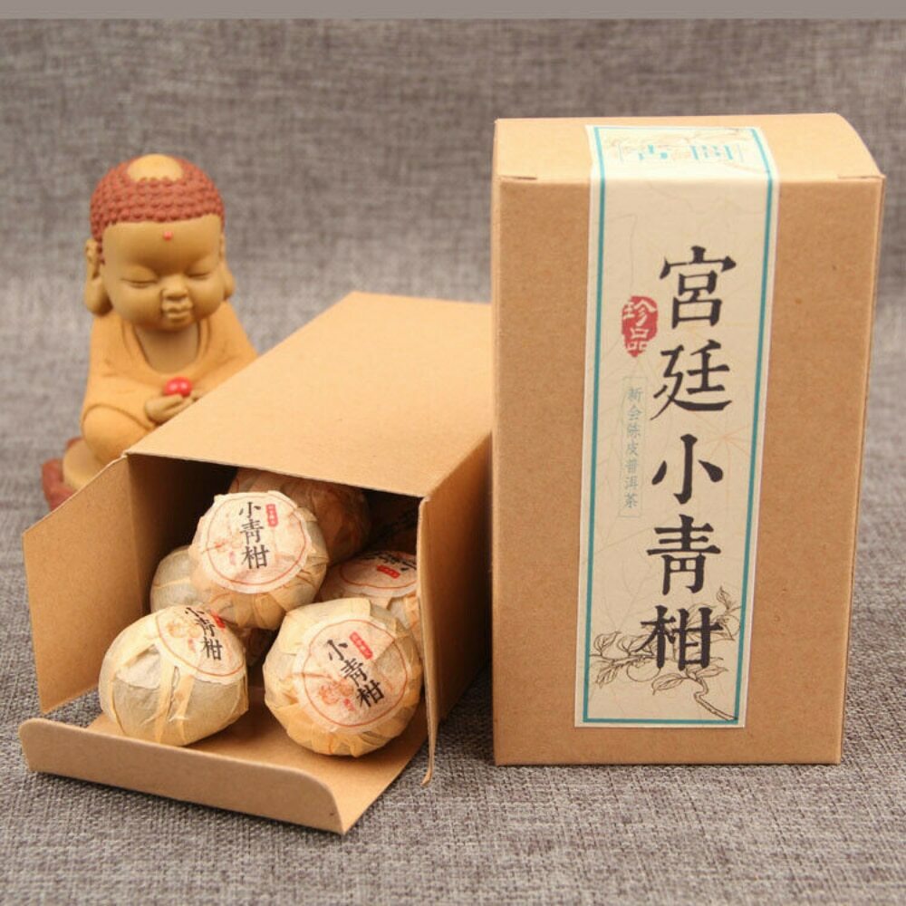 XinHui "Chen Pi" Shu Puerh Tea Tangerine Peel Pu'er Ripe Puer Orange Tea 100g