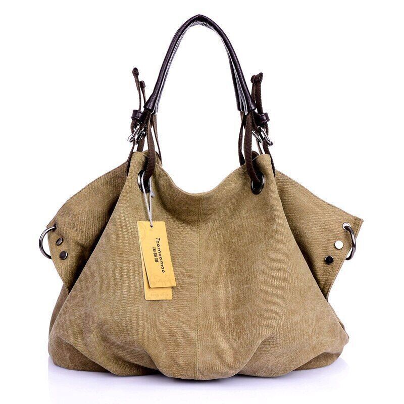 Women Canvas Bags Crossbody Bags Solid Shoulder Bag Female Handbag