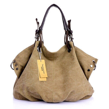 Women Canvas Bags Crossbody Bags Solid Shoulder Bag Female Handbag